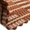 Tapis de salon tissé à la main en polyester recyclé orange rouille Arden