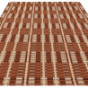 Tapis de salon tissé à la main en polyester recyclé orange rouille Arden