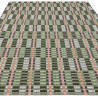 Tapis de salon tissé à la main en polyester recyclé vert Arden