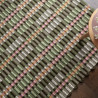 Tapis de salon tissé à la main en polyester recyclé vert Arden