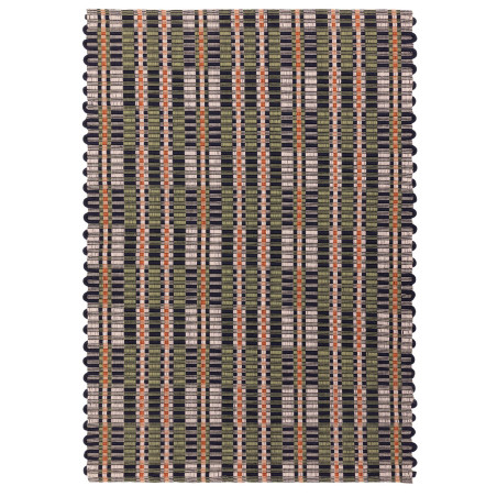 Tapis de salon tissé à la main en polyester recyclé multicolore Arden
