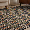 Tapis de salon tissé à la main en polyester recyclé multicolore Arden
