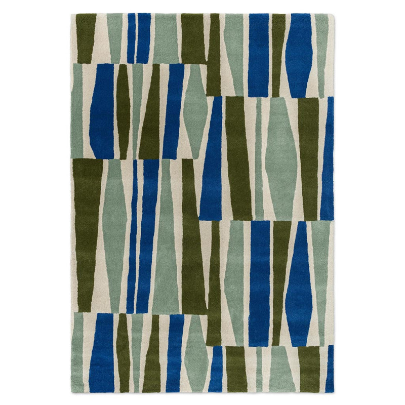 Tapis à motif géométrique Saku Olive Scion