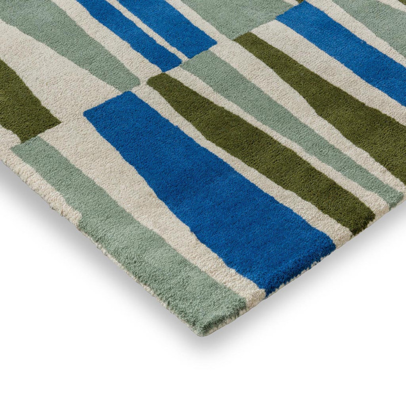 Tapis à motif géométrique Saku Olive Scion