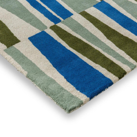 Tapis à motif géométrique Saku Olive Scion