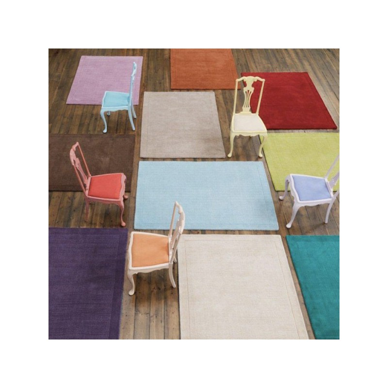 Tapis Contemporain Terracotta en laine Uni York Collection Grand Cru by Joseph Lebon