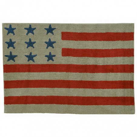 Tapis USA Flag Beige par Lorena Canals Tapis USA Flag Beige par Lorena Canals