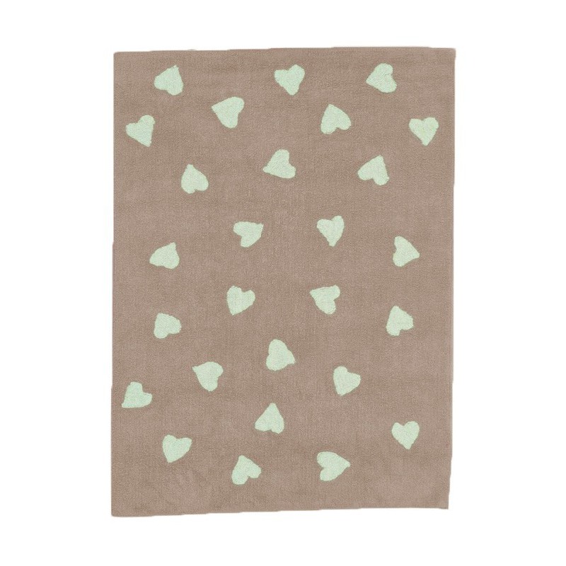 Tapis Enfant Coeurs Beige par Lorena Canals