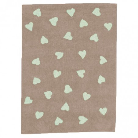 Tapis Enfant Coeurs Beige par Lorena Canals Tapis Enfant Coeurs Beige par Lorena Canals