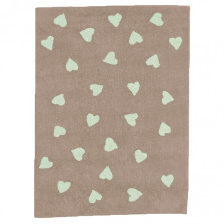 Tapis Enfant Coeurs Beige par Lorena Canals