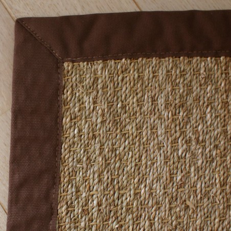 Tapis en jonc de mer finition ganse Tapis en jonc de mer finition ganse