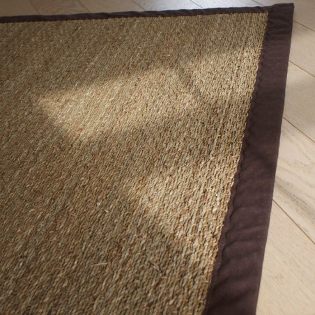 Tapis en jonc de mer finition ganse Tapis en jonc de mer finition ganse
