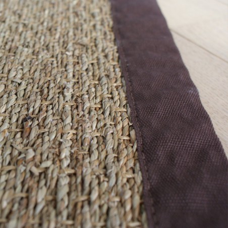 Tapis en jonc de mer finition ganse Tapis en jonc de mer finition ganse