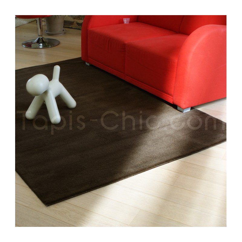 Tapis Uni Moderne Spirit Chocolat rectangulaire par Arte Espina