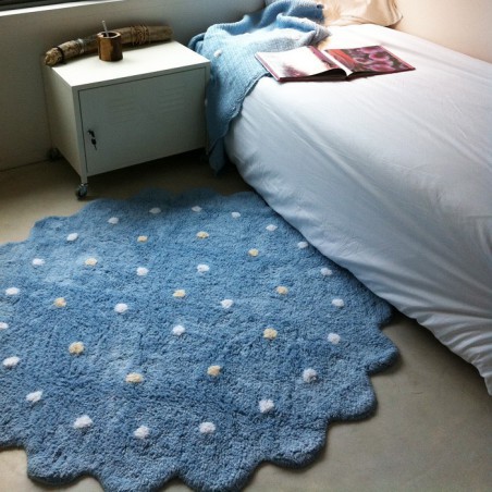 Tapis Enfant Rond Bleu Ciel Galletita par Lorena Canals Tapis Enfant Rond Bleu Ciel Galletita par Lorena Canals