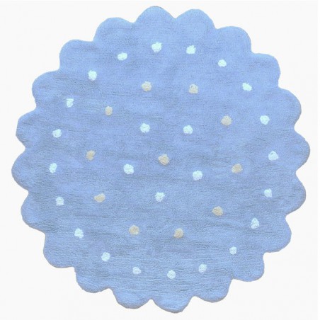 Tapis Enfant Rond Bleu Ciel Galletita par Lorena Canals Tapis Enfant Rond Bleu Ciel Galletita par Lorena Canals