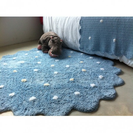 Tapis Enfant Rond Bleu Ciel Galletita par Lorena Canals Tapis Enfant Rond Bleu Ciel Galletita par Lorena Canals