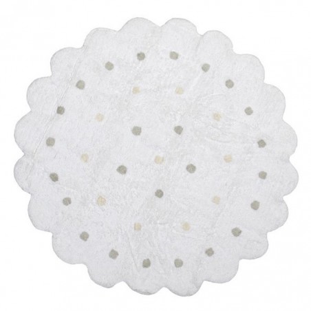 Tapis Enfant Rond Blanc Cassé Galletita par Lorena Canals Tapis Enfant Rond Blanc Cassé Galletita par Lorena Canals