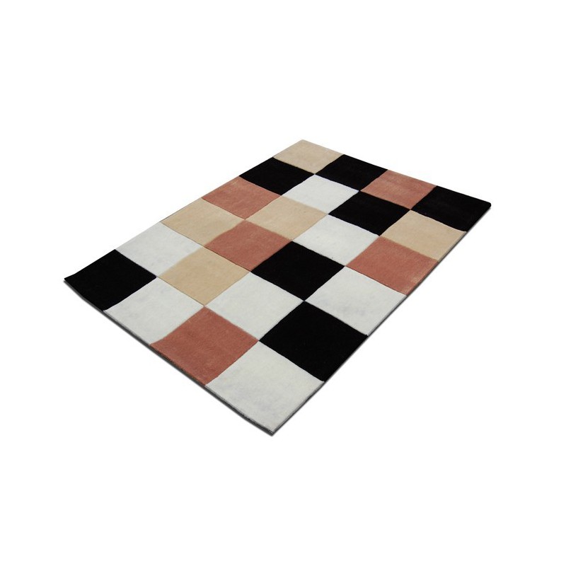 Tapis Design Damier Beige pour la Collection Tapis Chic