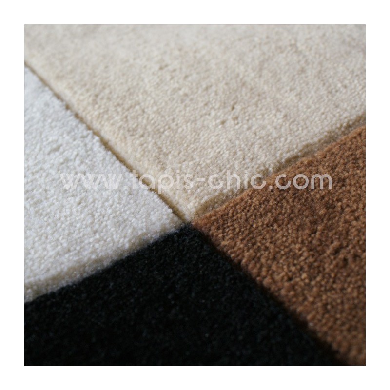 Tapis Design Damier Beige pour la Collection Tapis Chic