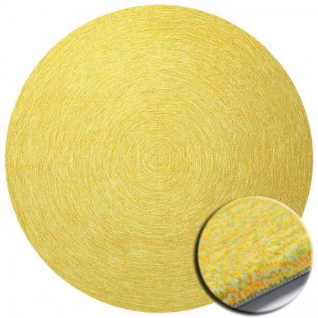 Tapis Rond Jaune Colour in Motion par Esprit Home Tapis Rond Jaune Colour in Motion par Esprit Home