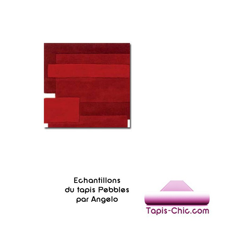 Echantillon du tapis Angelo Pebbles Rouge-10