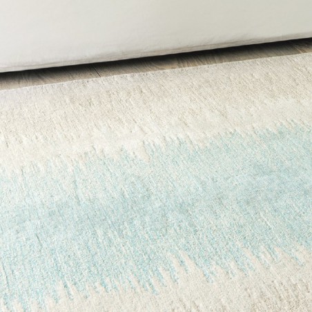 WmHeoo2077 Tapis Gradient Décoratif Tapis,Tapis en Soie et Laine tie-Dye,  Tapis Simple Couleur Pure-Bleu_80x160cm,Tapis Fourrure synthétique pour Le