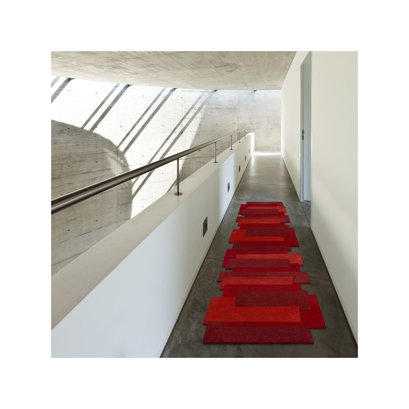 Tapis contemporain Pebbles Rouge par Angelo 70 x 250 cm