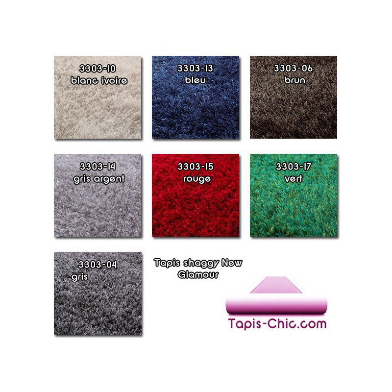 Échantillons de tapis shaggy New Glamour