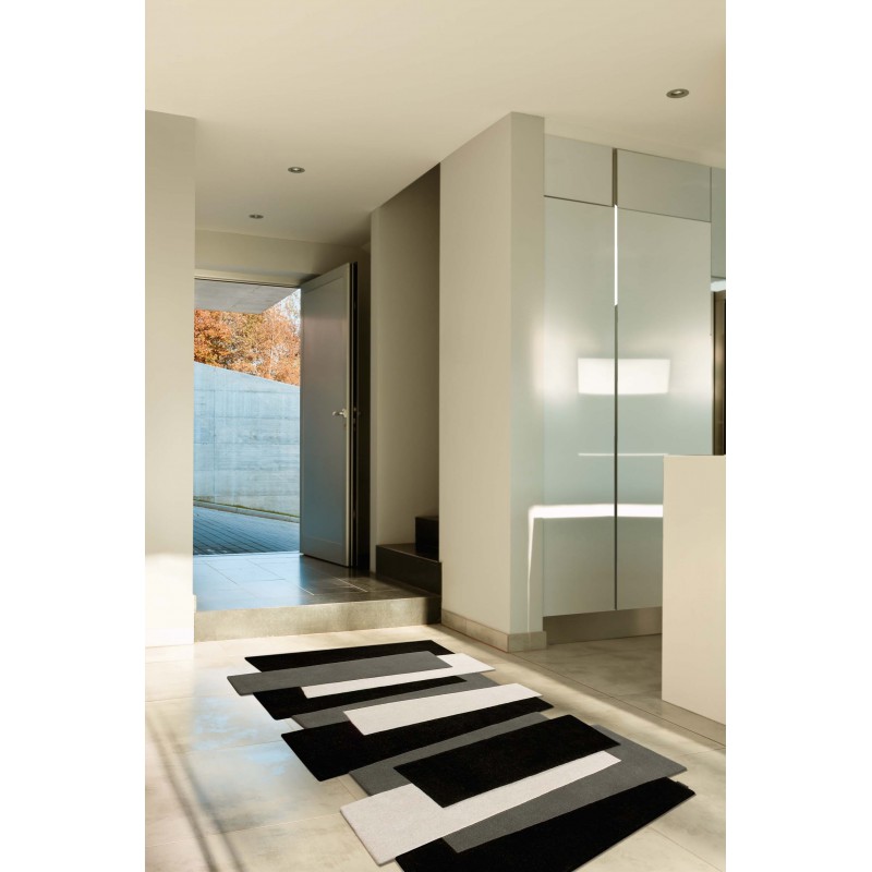 Tapis contemporain Pebbles Noir par Angelo 70 x 250 cm