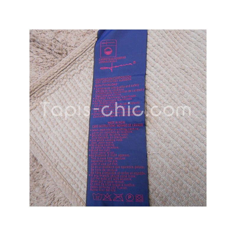 Tapis Enfant Coeurs Beige par Lorena Canals