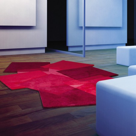 Tapis Original rouge Pebbles par Angelo