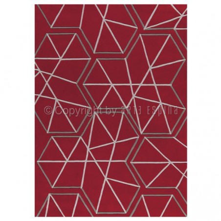Tapis de Salon Graphique Kinetic Rouge par Arte Espina Tapis de Salon Graphique Kinetic Rouge par Arte Espina