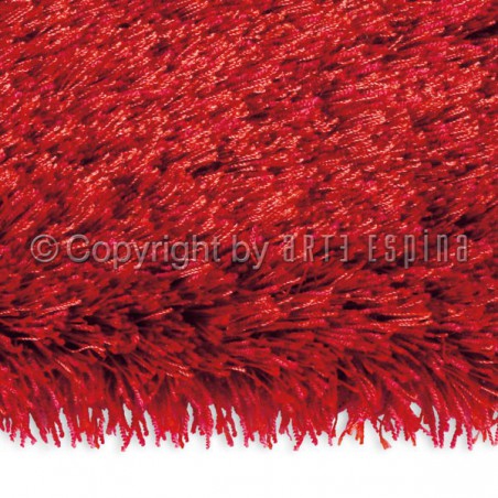 Tapis shaggy uni rouge en acrylique Arte Espina Tapis shaggy uni rouge en acrylique Arte Espina