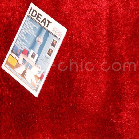 Tapis shaggy uni rouge en acrylique Arte Espina Tapis shaggy uni rouge en acrylique Arte Espina