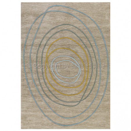 Tapis Design Taupe Tivoli Circle par Arte Espina Tapis Design Taupe Tivoli Circle par Arte Espina