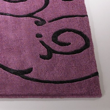 Tapis Design Fedora par Carving aubergine Tapis Design Fedora par Carving aubergine