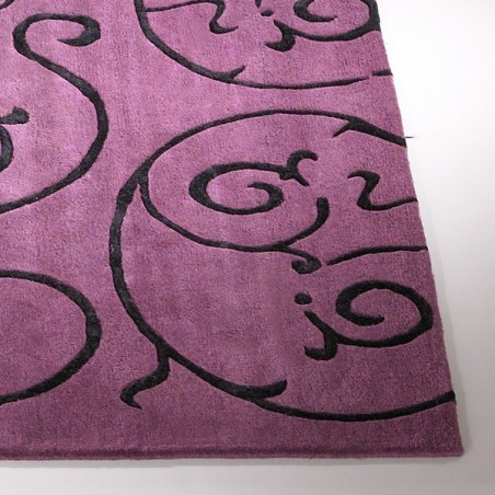Tapis Design Fedora par Carving aubergine Tapis Design Fedora par Carving aubergine