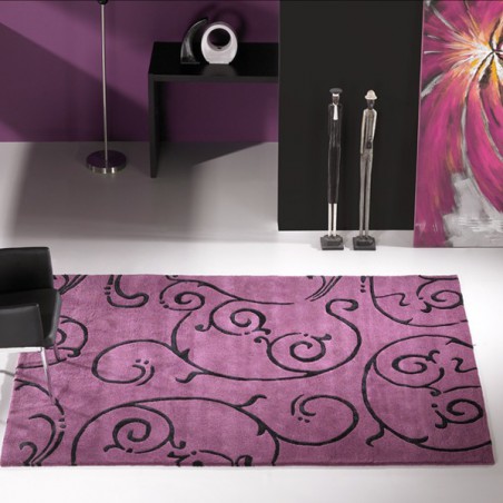 Tapis Design Fedora par Carving aubergine