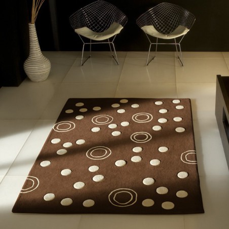 Tapis Contemporain Mist chocolat par Carving