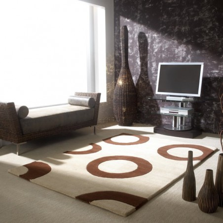 Tapis Contemporain Polo beige et marron par Carving