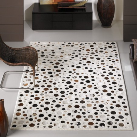 Tapis Rocking en laine et peau par Carving Tapis Rocking en laine et peau par Carving