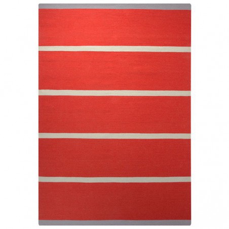 Tapis Tissé Main Simple Stripe Rouge par Esprit Home Tapis Tissé Main Simple Stripe Rouge par Esprit Home