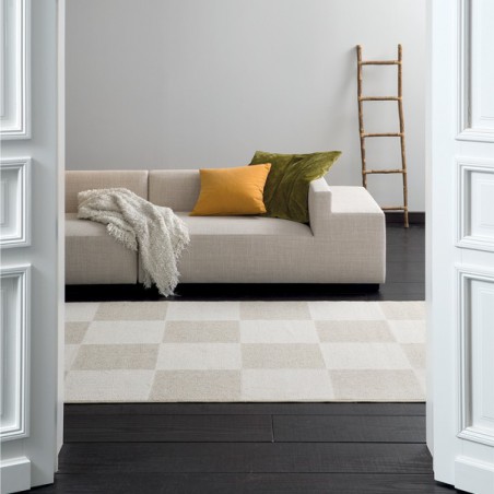 Tapis à carreaux beige par Tapis Chic Collection Tapis à carreaux beige par Tapis Chic Collection