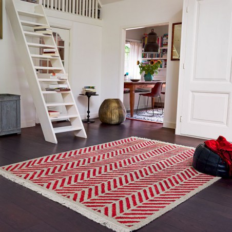 Tapis Tissé Main Ethno Rouge par Esprit Home Tapis Tissé Main Ethno Rouge par Esprit Home