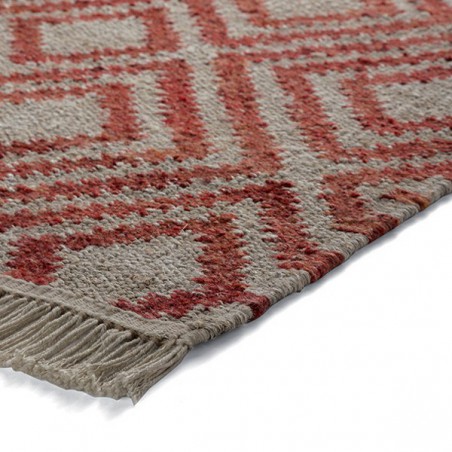Tapis Tissé Main Simple Rouge par Esprit Home Tapis Tissé Main Simple Rouge par Esprit Home
