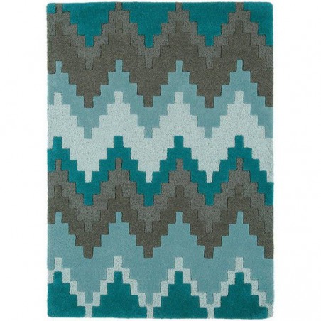 Tapis Ethnic Chic Tikal Turquoise par Joseph Lebon Tapis Ethnic Chic Tikal Turquoise par Joseph Lebon