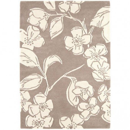 Tapis Floral Tennoji Taupe par Joseph Lebon Tapis Floral Tennoji Taupe par Joseph Lebon