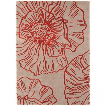 Tapis Floral Corole Rouge par Joseph Lebon Tapis Floral Corole Rouge par Joseph Lebon