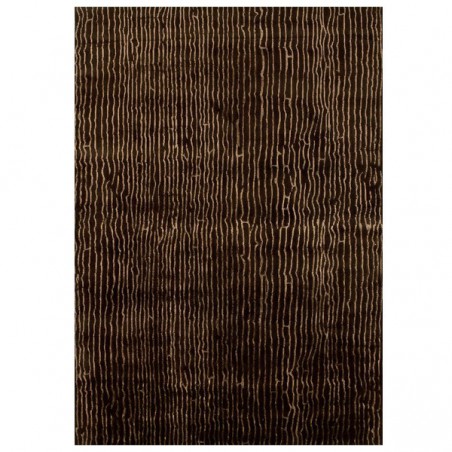 Tapis en laine de Nouvelle Zélande et viscose marron Bali par Angelo Tapis en laine de Nouvelle Zélande et viscose marron Bali par Angelo